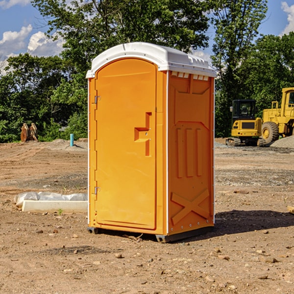 can i customize the exterior of the porta potties with my event logo or branding in Andalusia IL